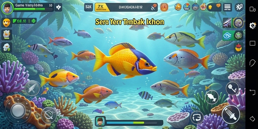 Tampilan gameplay seru dalam game Tembak Ikan 5ZK.