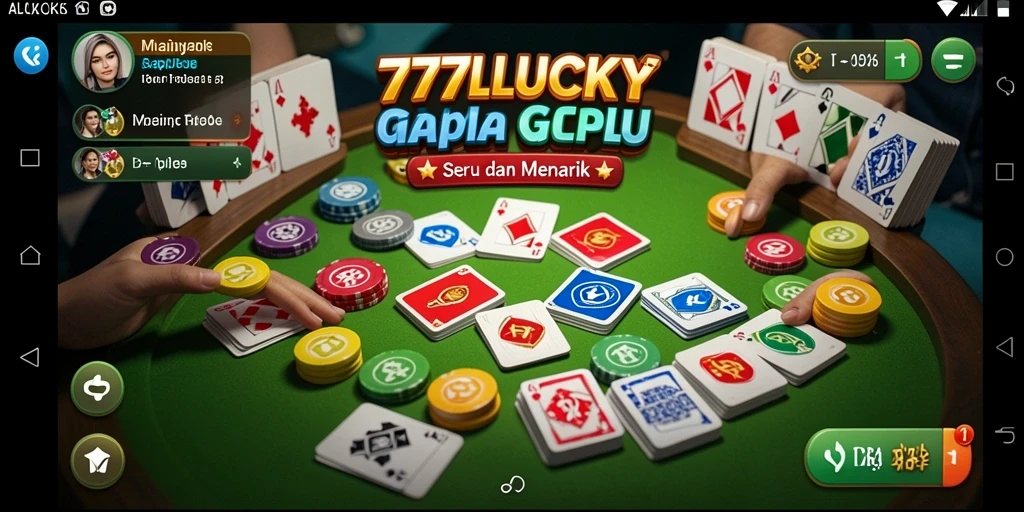 Tampilan gameplay Gaple yang seru dan menyenangkan di 777LUCKY.