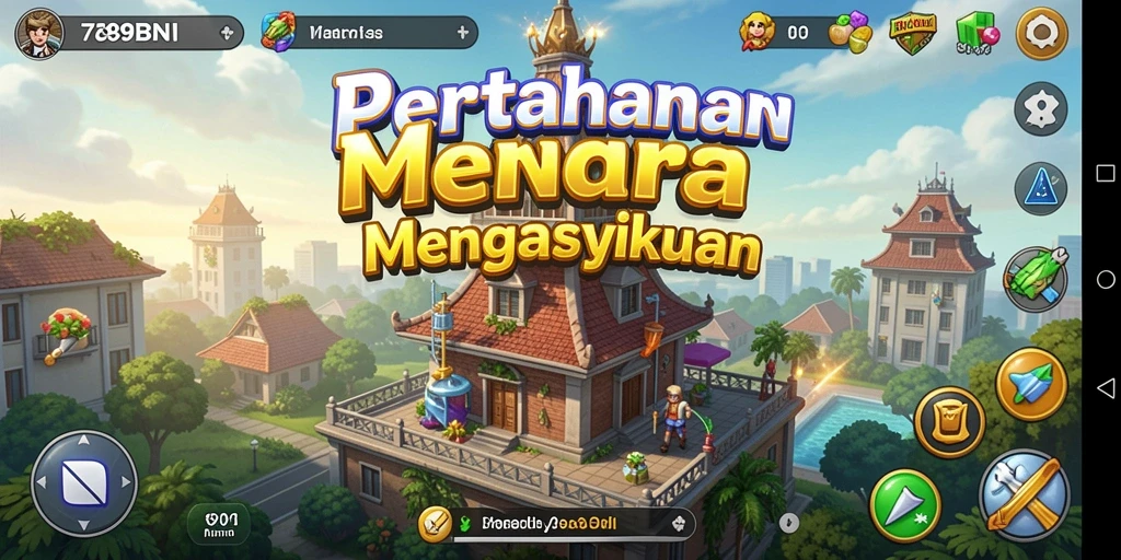 Tampilkan gameplay menegangkan dan strategi Tower Defense.