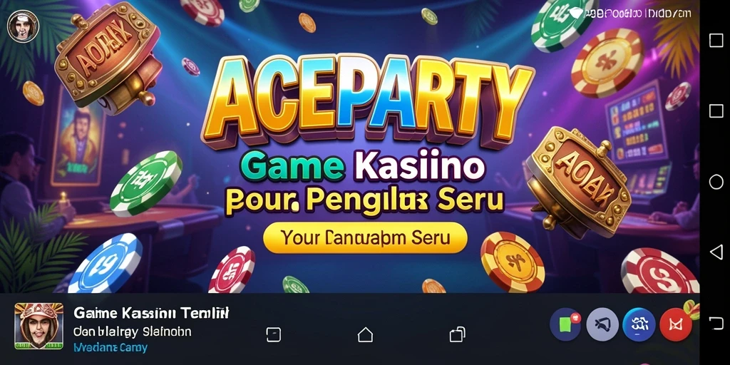 Tampilan gameplay seru di ACEPARTY dengan teman-teman.