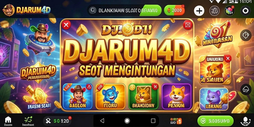 Screenshot utama DJARUM4D menampilkan gameplay slot yang menarik dan seru.