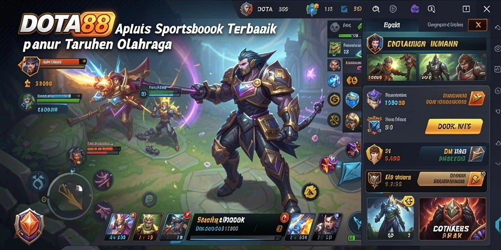 Tampilan intuitif aplikasi DOTA88 dalam taruhan olahraga.