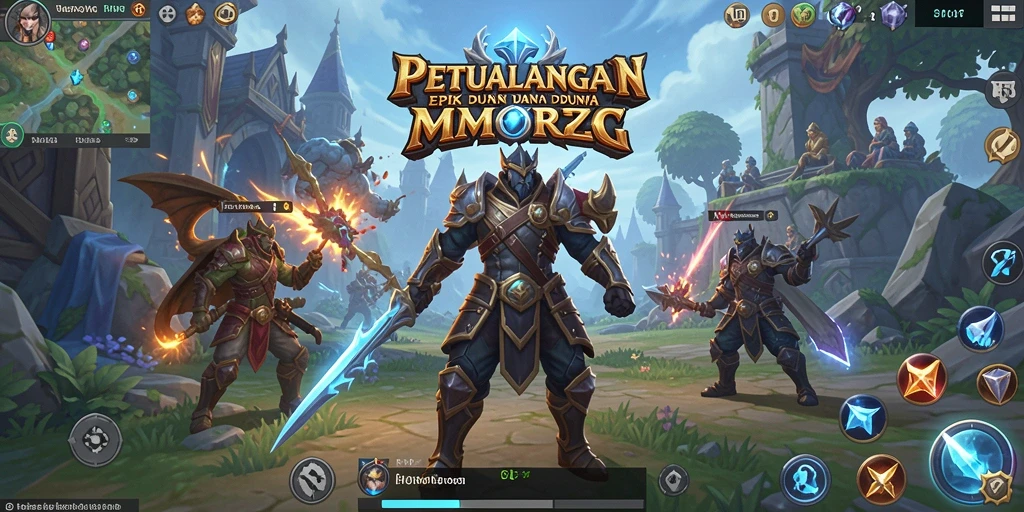 Screenshot menampilkan karakter beraksi dalam pertempuran epik di dunia HO3.