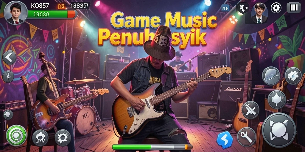 Gameplay KO857 yang seru dan interaktif dalam memainkan musik.