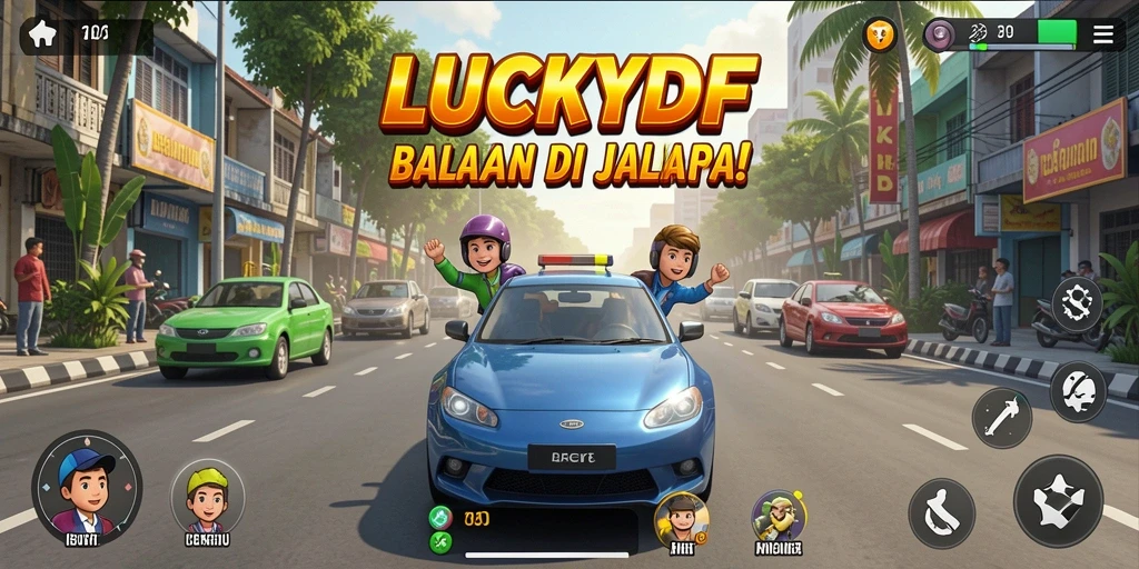 Gameplay balapan seru dengan grafis menawan di LUCKYDF.