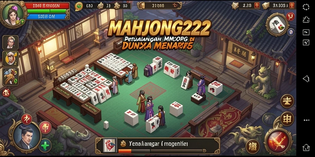 Screenshot gameplay <strong>MAHJONG222</strong> yang menampilkan suasana petualangan MMORPG.