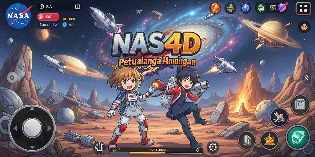 Screenshot gameplay NASA4D menampilkan aksi seru dalam dunia anime.
