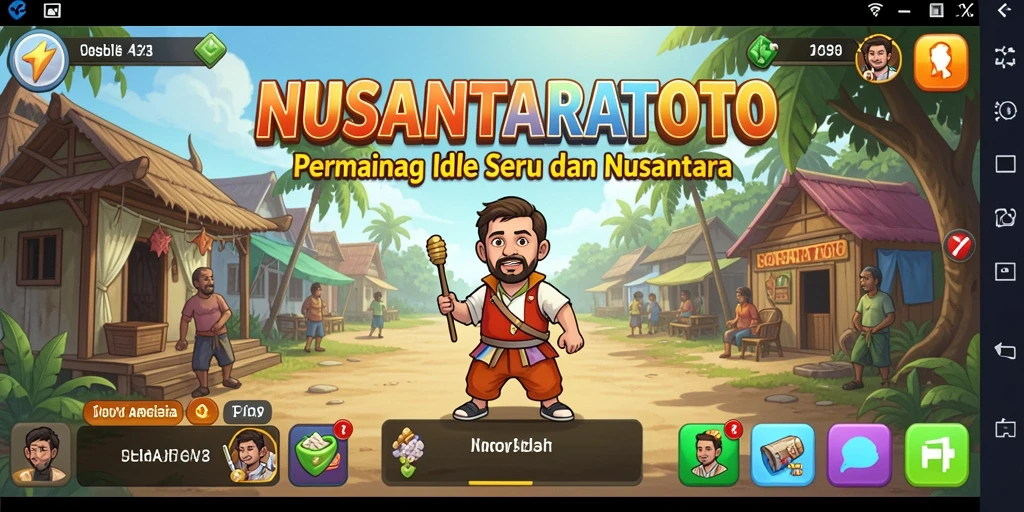 Screenshot gameplay NUSANTARATOTO menampilkan aksi seru dalam membangun kerajaan.
