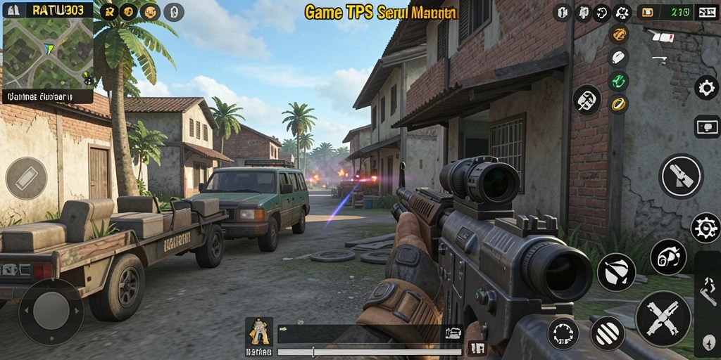 Tampilan seru gameplay dari RATU303 di mode TPS.
