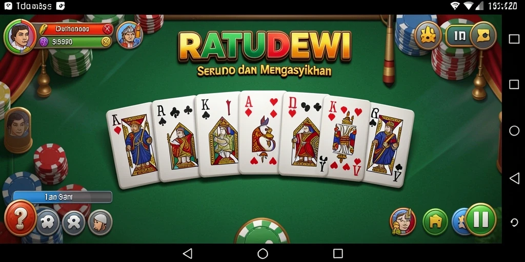 Tangkapan layar gameplay domino yang seru di RATUDEWI.